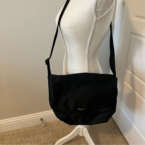 Vintage Kate Spade Vinyl Messenger Bag - Picture 1 of 7